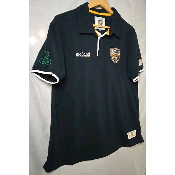 Retro Irish Heritage Collection Ireland Polo Shirt, Sz XL, Blue - Picture 2 of 11